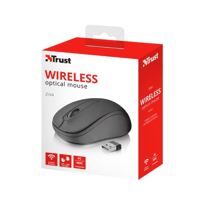 Mouse Trust Ziva Wireless Compact Microreceptor USB ambidiestro (21509)