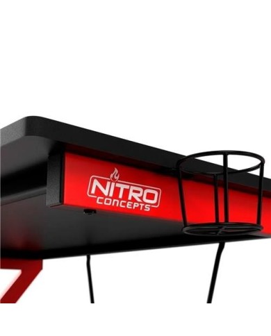 Escritorio gamer Nitro Concepts D12 Black Red 116x76cm (29NTTDK010)