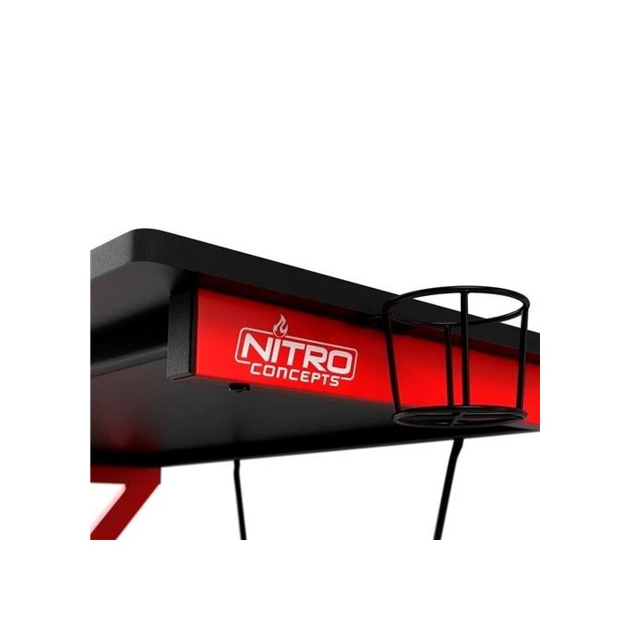 Escritorio gamer Nitro Concepts D12 Black Red 116x76cm (29NTTDK010)