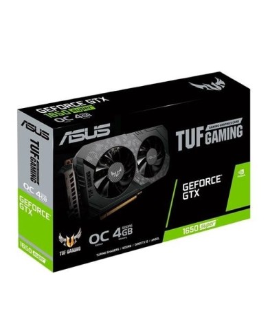Tarjeta de Video ASUS TUF Gaming GeForce GTX 1650 SUPER Edición OC 4GB GDDR6 - HDMI DP DVI (TUF-GTX165OS-O4G-GAMING)