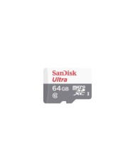 Memoria MicroSDHC 64GB Sandisk CLASE 10 (80MB/s) con Adaptador SD (SDSQUNS-064G-CN3MA)
