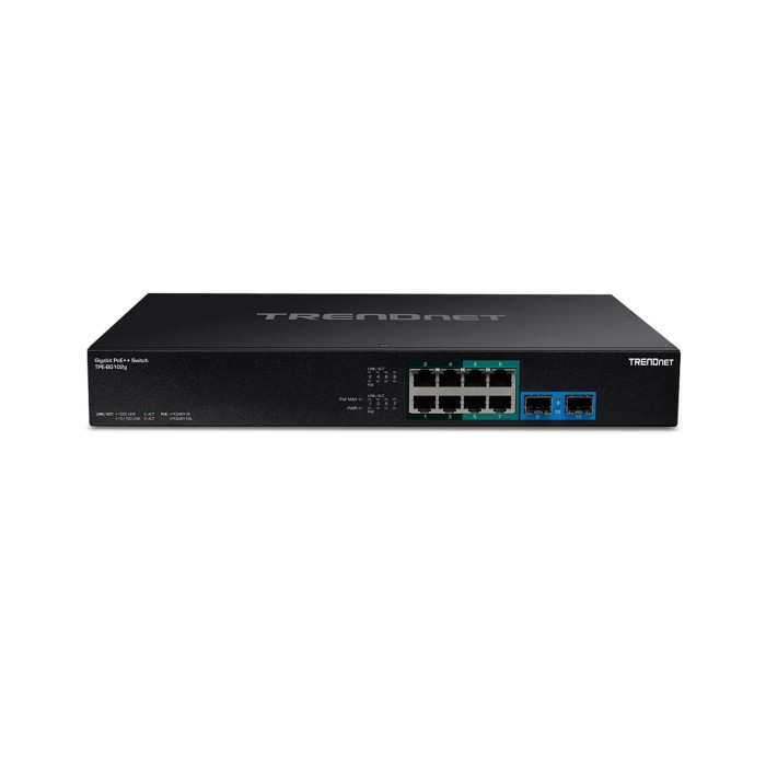 Switch Trendnet 4xGE PoE++ / 4xGE PoE+(240W) 2xSFP a Rack (TPE-BG102g)