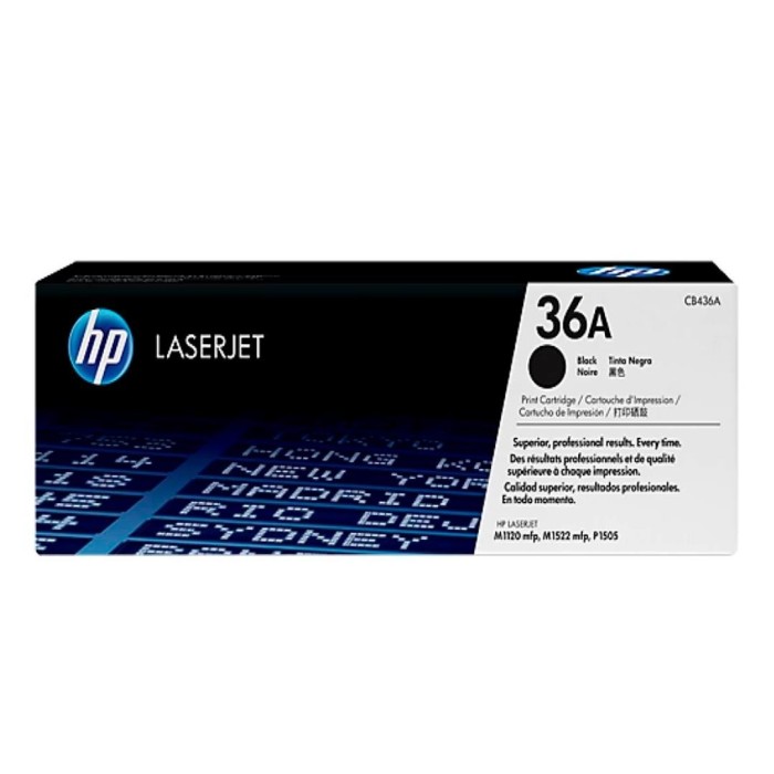 Cartucho de toner  HP LaserJet CB436A Negro