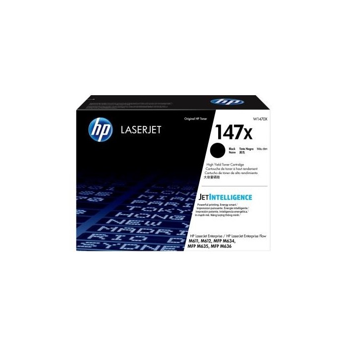 Cartucho de tóner HP Laser 147X Alto Rendimiento Negro