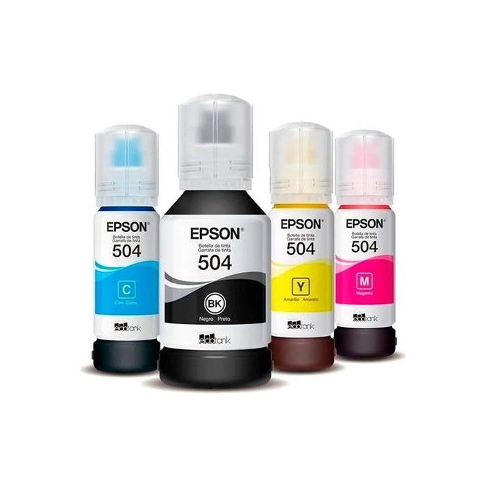 Pack de Tintas Epson T504 Negro + Colores Original