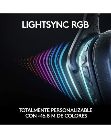Audifonos Gamer Logitech G935 RGB Lightsync (Sonido 7.1, USB, Negro)