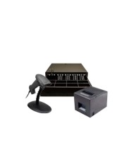 Kit gaveta de dinero HS-415 + Lector de barra Barpos Well 5500+ Impresora tèrmica Barpos T8300 (1640289508826)