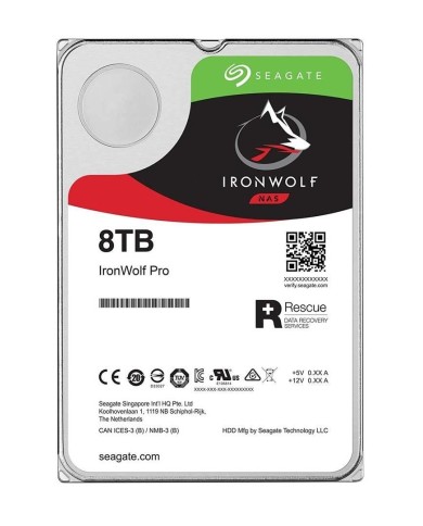 Disco duro Seagate IronWolf NAS de 8TB Formato 3.5“, 7200rpm, SATA