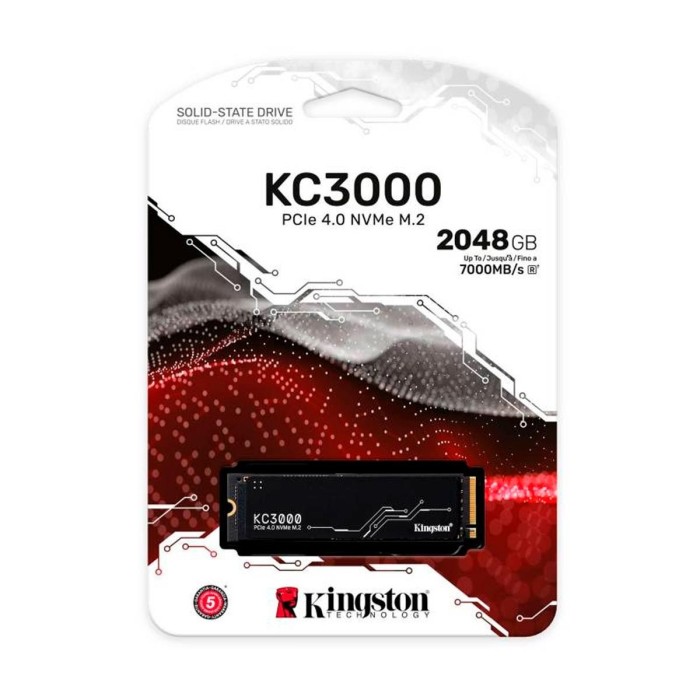 Unidad de estado sólido Kingston KC3000 de 2TB (M.2 NVMe, PCIe 4.0, Hasta 7.000 MB/s)