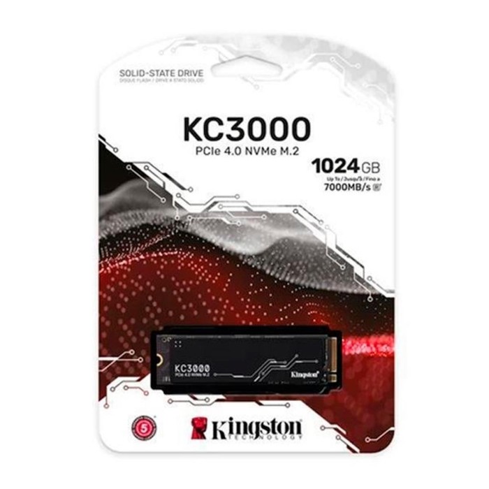 Unidad de estado sólido Kingston KC3000 de 1TB (M.2 NVMe, PCIe 4.0, Hasta 7.000 MB/s)