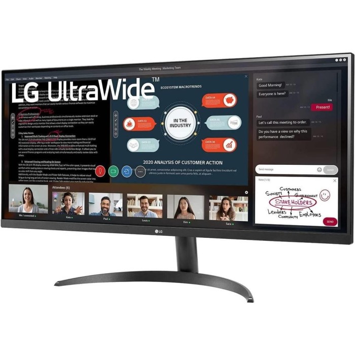 Monitor LG 34WP500-B UltraWide de 34“ IPS 75Hz 1ms 2560x1080 HDMI, Vesa, FreeSync