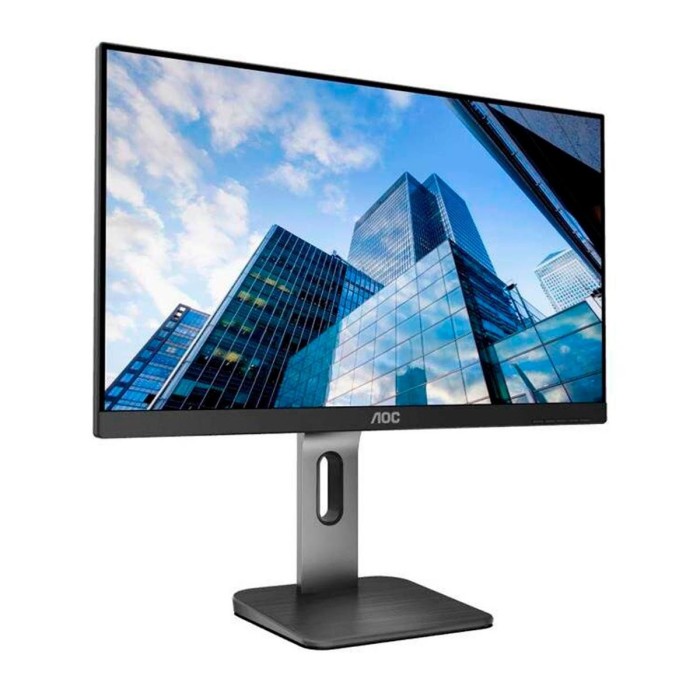 Monitor Ultrafino AOC Serie P1 de 23.8“ (IPS, Full HD, DPort+HDMI+VGA+USB, Pivot)