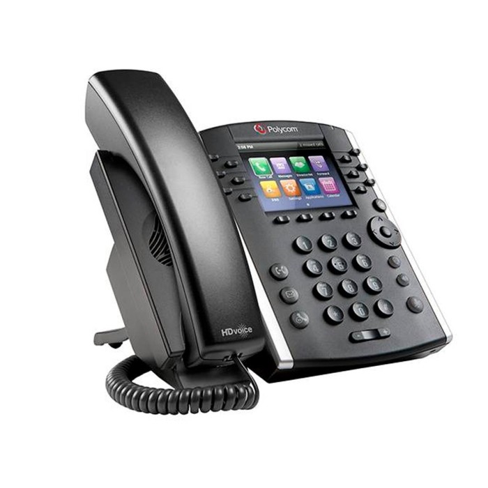 Telefono Poly VVX 411 con Pantalla de 3.5“ (12 Líneas, LAN, Negro/Gris)