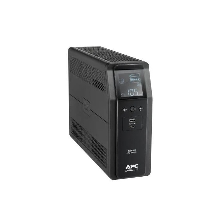 UPS APC SAI Back UPS Pro BR 1200 VA (Onda sinusoidal, 8 salidas, AVR, LCD)