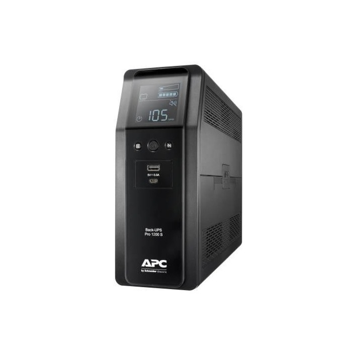 UPS APC SAI Back UPS Pro BR 1200 VA (Onda sinusoidal, 8 salidas, AVR, LCD)
