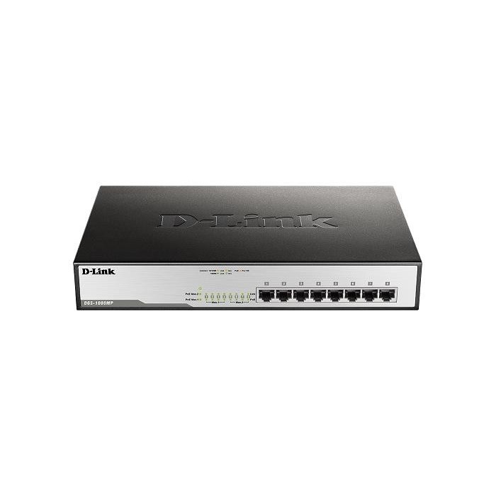 Switch D-Link DGS-1008MP No administrado Gigabit Ethernet (PoE) 8 puertos