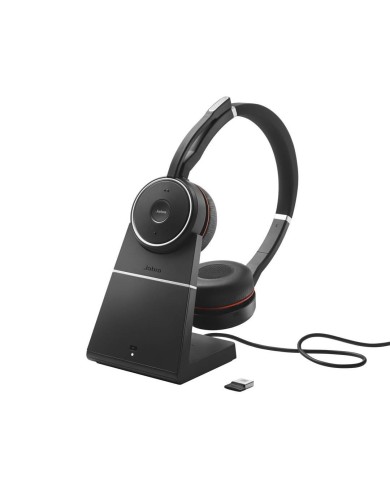 Audífonos con Micrófono Jabra Evolve 75+MS Stereo, Bluetooth, Inalámbrico, Optimizados para Skype