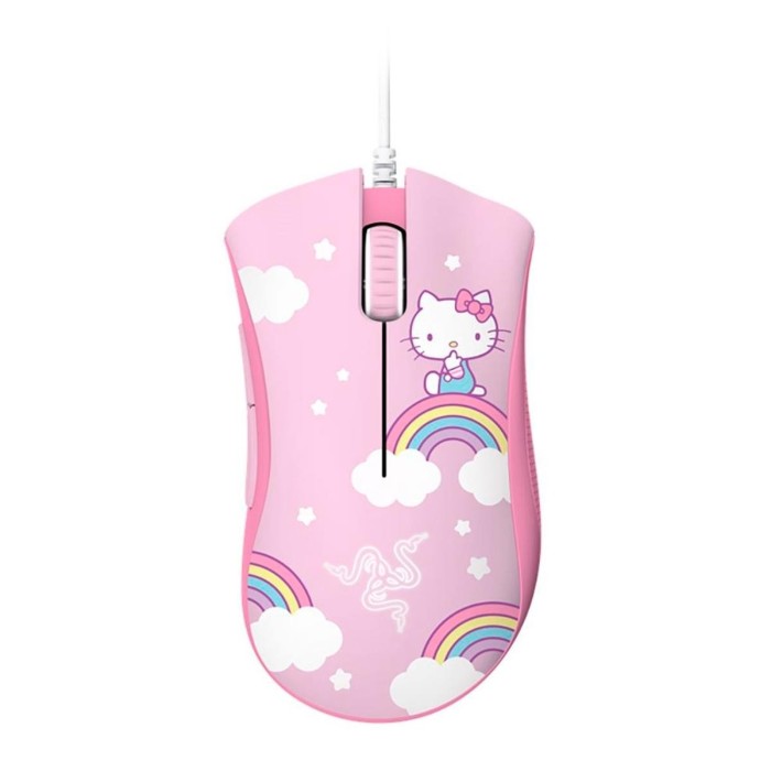 Mouse gamer Razer DeathAdder Essential + Mouse Pad Goliathus Hello Kitty and Friends Edition