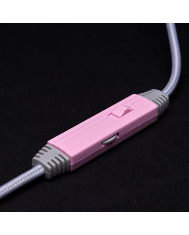 Audífono Snake Gamer Najash Pinkker NJ340 Rosa Multiplataforma USB + Jack 3.5 mm