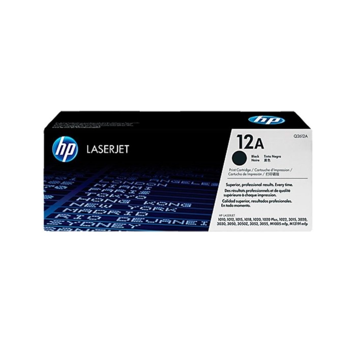 Cartucho de Tóner Hp Laserjet 12A Negro Q2612A