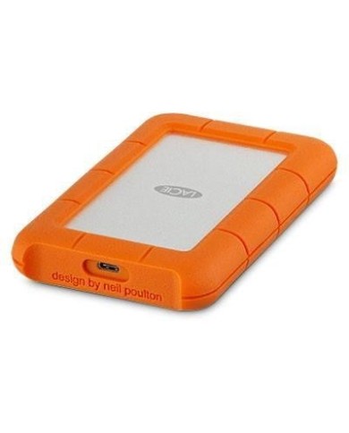 Disco duro portátil LaCie Rugged USB-C de 1TB Naranja