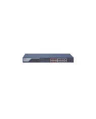 Switch L2 16 ports POE 250mt 803.3at (30W) +2 Puertos Gigabit + 2 SFP (DS-3E0318P-E)