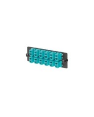 Panel Panduit Adaptador de Fibra LC, OM3 / OM4, LC Duplex, Aqua (FAP12WAQDLCZ)