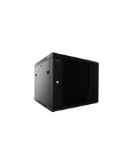 Rack armario Nexxt Solutions instalable en pared RAL 9005, negro barniz 18U 19" Dual 600x550mm