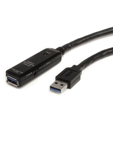 Cable de Extensión USB Startech USB-A Macho a USB-A Hembra, Largo 10m, Negro