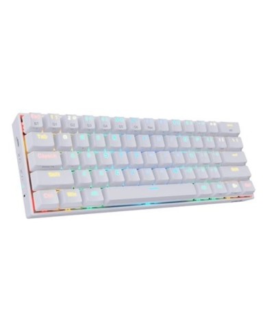 Teclado mecánico Redragon Draconic Blanco RGB Inalámbrico 60%  (Bluetooth 5.0 + USB-C) (29REDDRAWH)