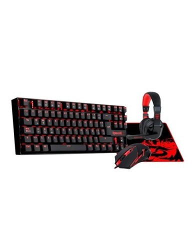 Kit gamer Redragon K552-BB-SP Teclado + Audífono + Mouse + MousePad (29REDCOMB1)