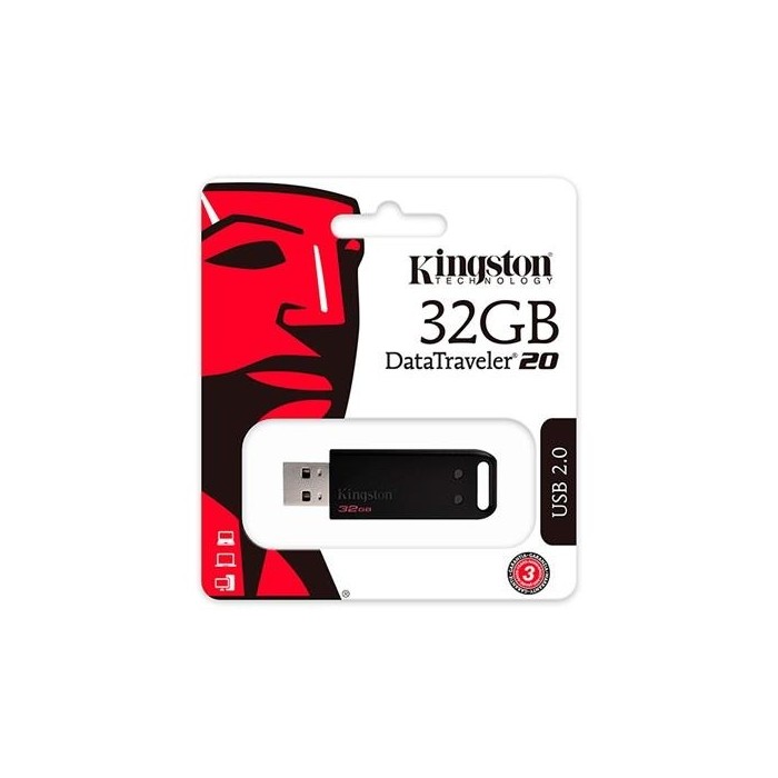 Pendrive Kingston Data Traveler 20 32 GB USB 2.0 Negro (DT20/32GB)