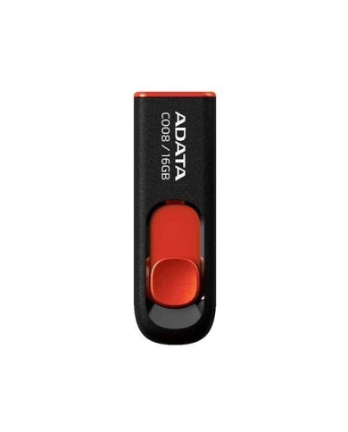 Pendrive Adata 16GB USB 2.0 Negro/Rojo C008 (AC008-16GB-RKD)