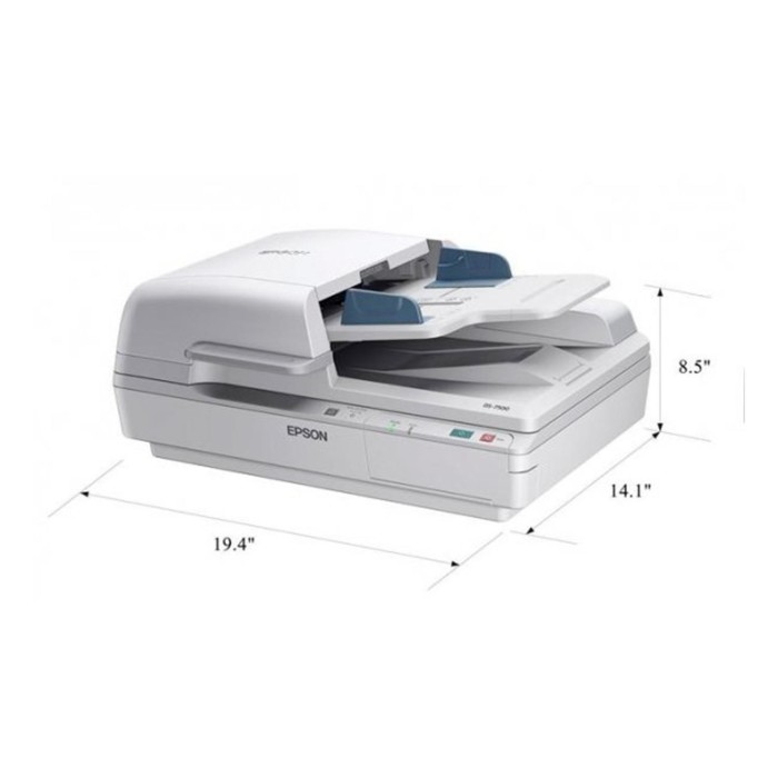 ESCANER EPSON  DS7500 CAMA PLANA Y ADF 40 PPM A4 DUPLEX ADF 100 HOJAS CICLO TRABAJO 4.000 COPIAS AL DIA (B11B205321)