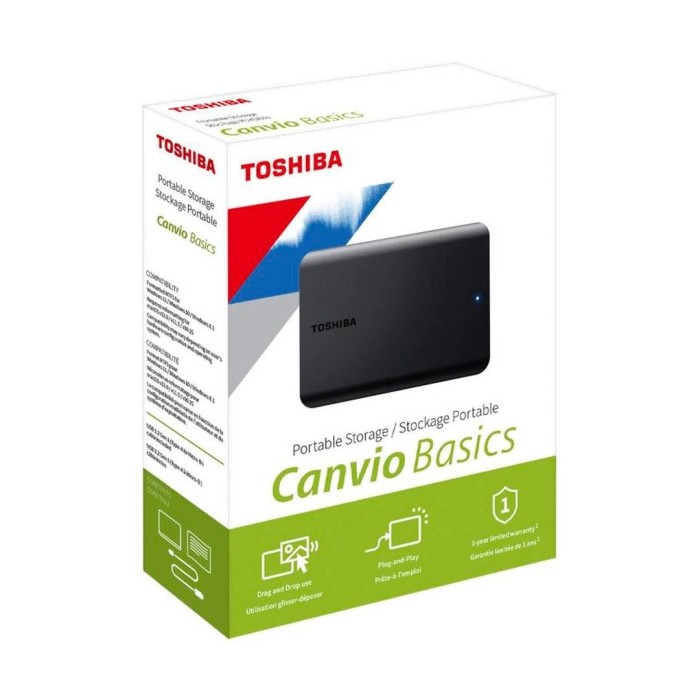 Disco duro portátil Toshiba Canvio Basics 1TB USB 3.0