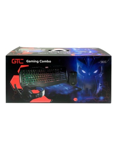 Kit Gamer GTC Teclado + Mouse + Auricular + Mousepad CBG-014