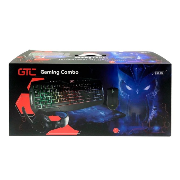 Kit Gamer GTC Teclado + Mouse + Auricular + Mousepad CBG-014