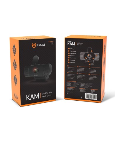 Cámara Web Krom KAM con Trípode 1080p Full HD, USB