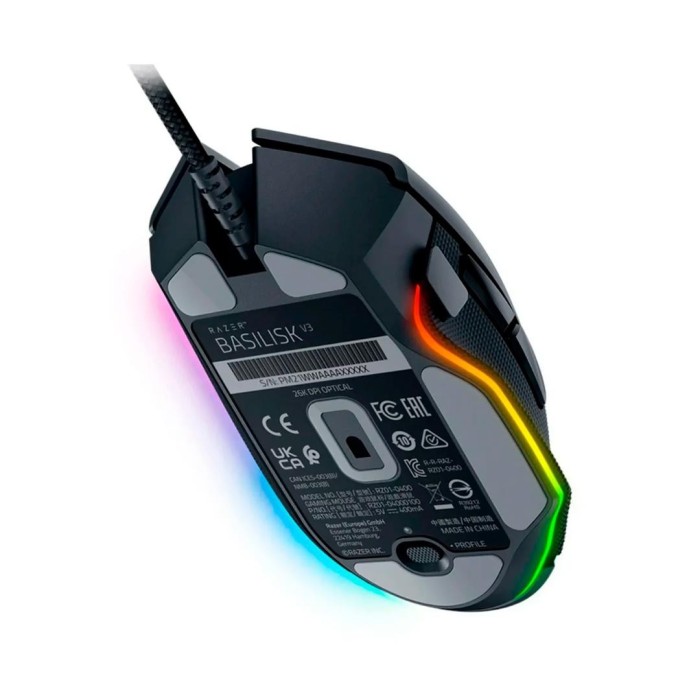 Mouse Gamer Razer Basilisk V3 RGB, 11 Botones, 26.000 DPI, Negro