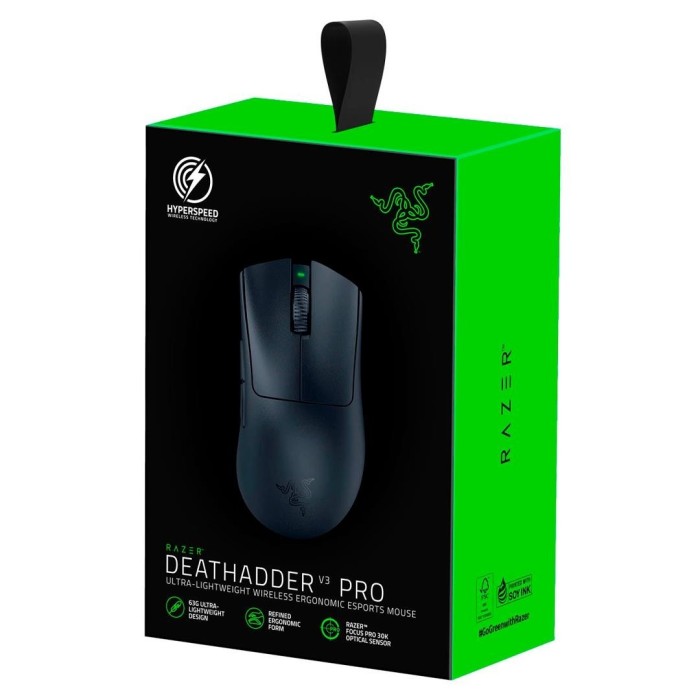 Mouse gamer inalámbrico Razer Deathadder V3 Pro Black 30.000 DPI, 5 botones
