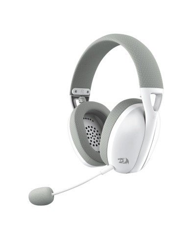 Audífonos gamer inalámbricos Redragon Ire Pro H848 White Grey Bluetooth, USB