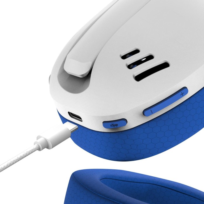 Audífonos gamer inalámbricos Redragon Ire Pro H848 White Blue Bluetooth, USB