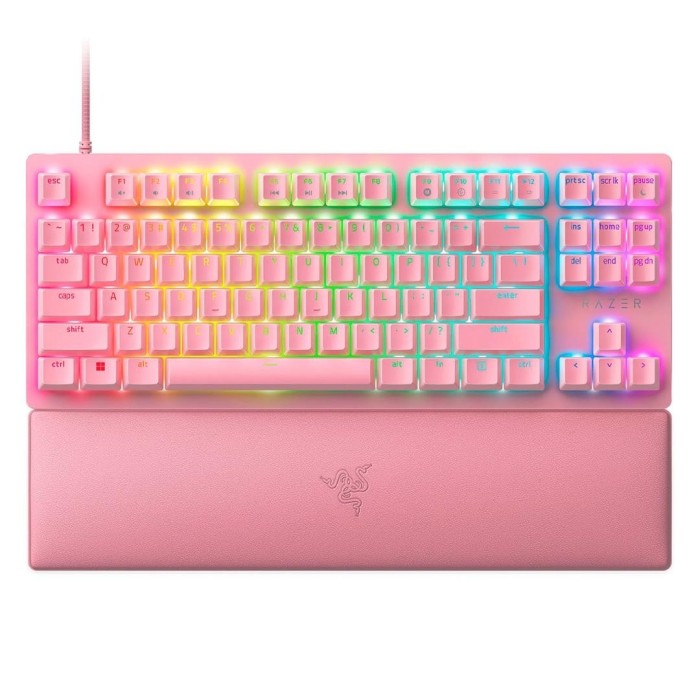 Teclado mecánico Razer Huntsman V2 TKL Quartz Switch Red Inglés