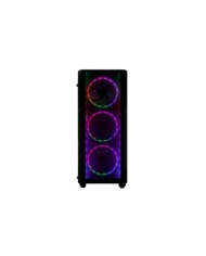Gabinete Riotoro CR110TGS + Tira LED RGB ATX, Vidrio templado, Fan 120mm x1 (ventiladores no incluidos)