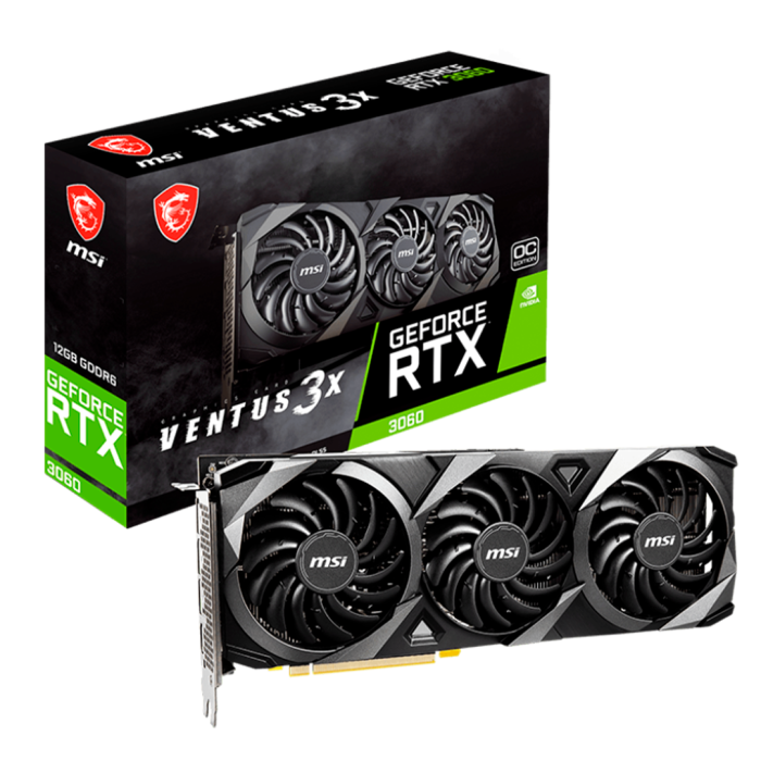 Tarjeta de Video GeForce RTX 3060 VENTUS 3X, 12GB GDDR6, 192-bit, PCI-e 4.0