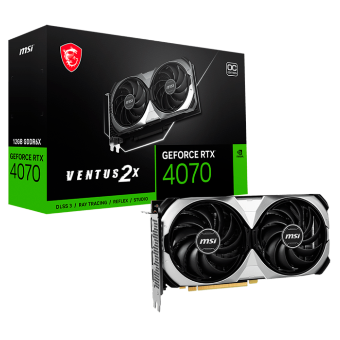 Tarjeta de video GeForce RTX 4070 VENTUS 2X, 12GB GDDR6X, 192-bit, PCI-e Gen 4