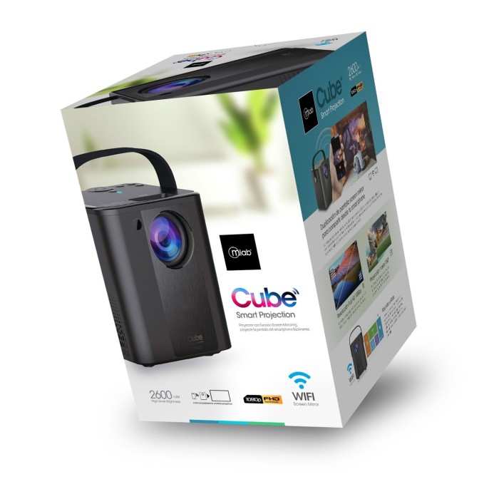 Proyector Mlab Cube Smart WiFi 2000 lúmenes