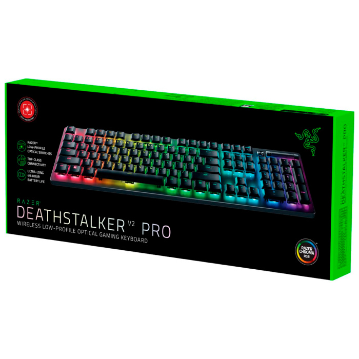 Teclado gamer inalámbrico Razer DeathStalker V2 Pro Switch Red Español