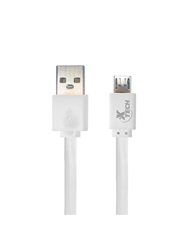 Cable Xtech micro USB a USB-C, 1 metro Blanco para carga y sincronización de dato