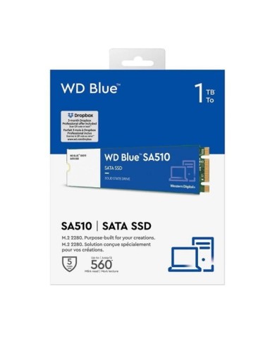 Unidad de Estado Sólido Western Digital Blue SA510 WDS100T3B0B SSD 1 TB M.2 2280 SATA 6Gb/s